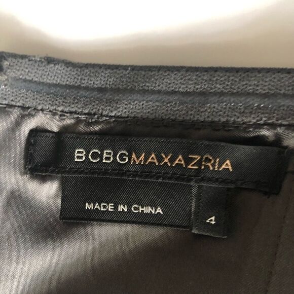 BCBG MAXAZRIA SILK BLEND STRAPLESS MINI DRESS - Picture 6 of 7